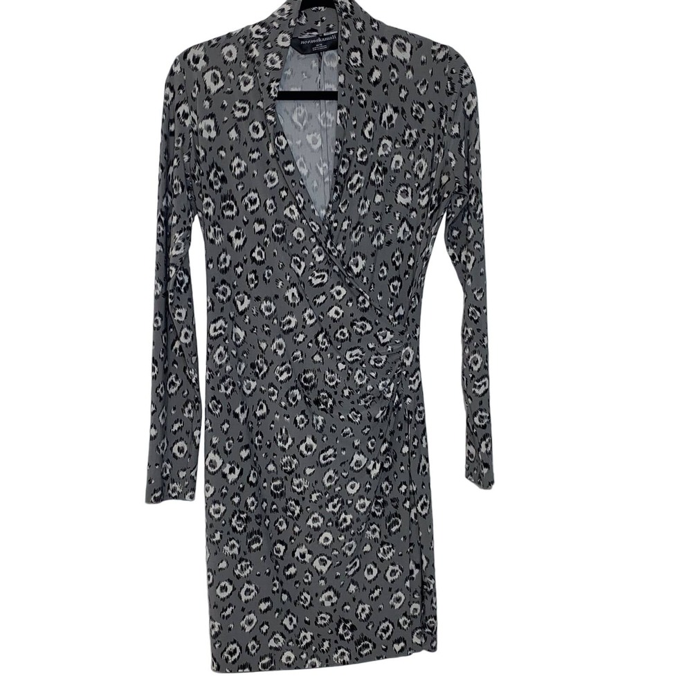 EUC Norma Kamali‎ Leopard Print Wrap Dress